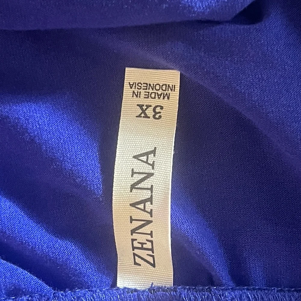 Zenana Women's Plus Size 3XL Blue Skirt Drawstring Pockets Tulip Hem NWT - Picture 5 of 9
